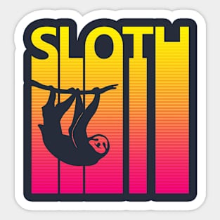 Vintage Retro Sloth Spirit Animal Gift Sticker